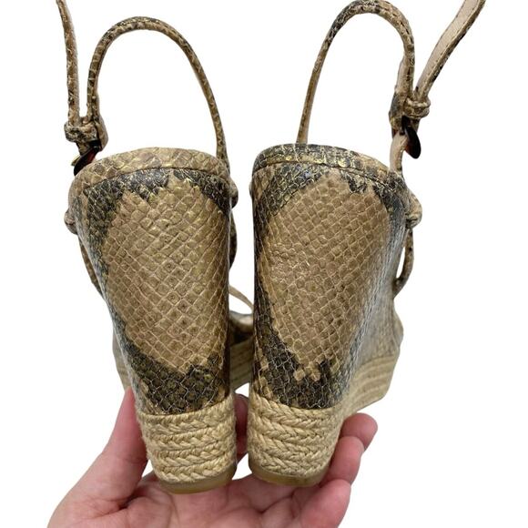 Prada Python T-strap Platform Wedge Sandals size 36.5 - Picture 7 of 16